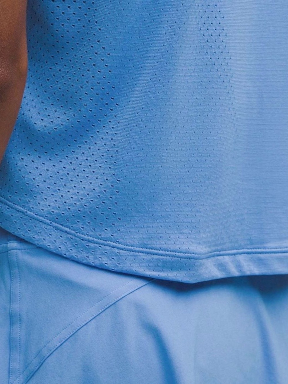 Lululemon NWT Swiftly High Low Cropped Tank Top Pool Party Blue Size 14 - Picture 4 of 11